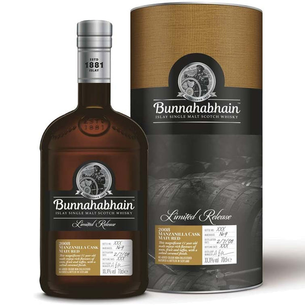 Bunnahabhain 2008 Manzanilla Cask 11 Year Old Single Malt Scotch Whisky (700ml / 52.3%)
