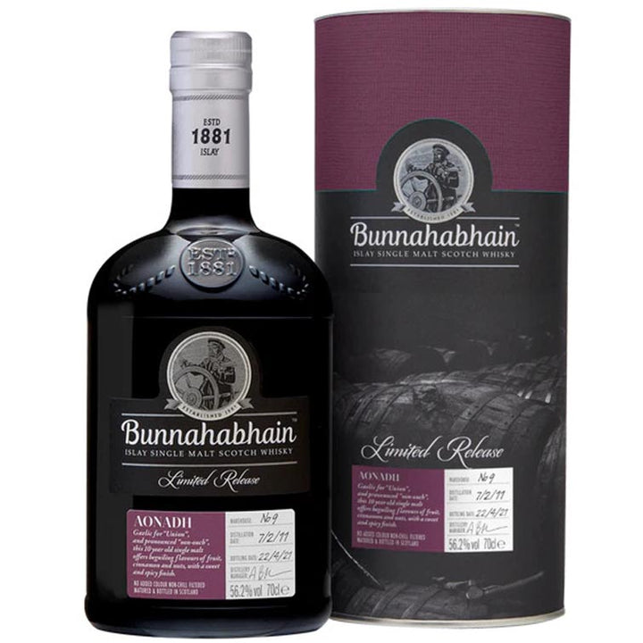 Bunnahabhain 2011 Aonadh 10 Year Old Port & Sherry Cask Single Malt Scotch Whisky (700ml / 56.2%)