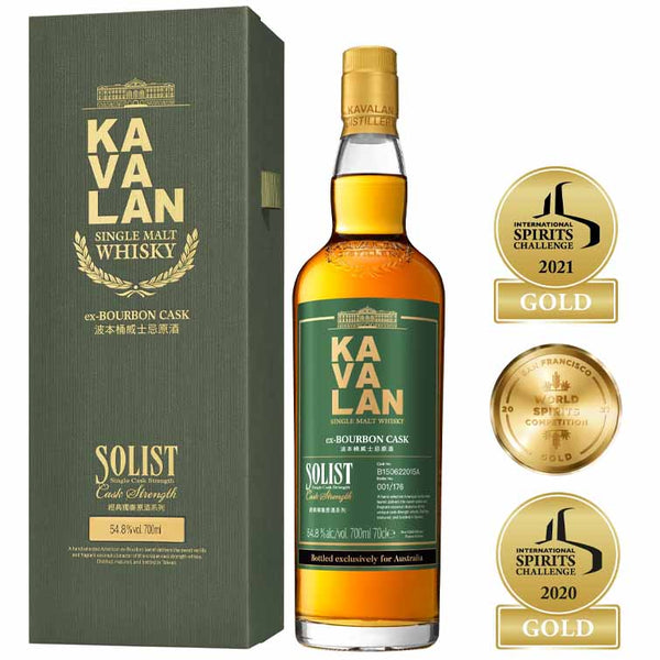 Kavalan Solist Ex-Bourbon Australian Exclusive Cask Strength Single Malt Taiwanese Whisky (700ml / 54.4%)