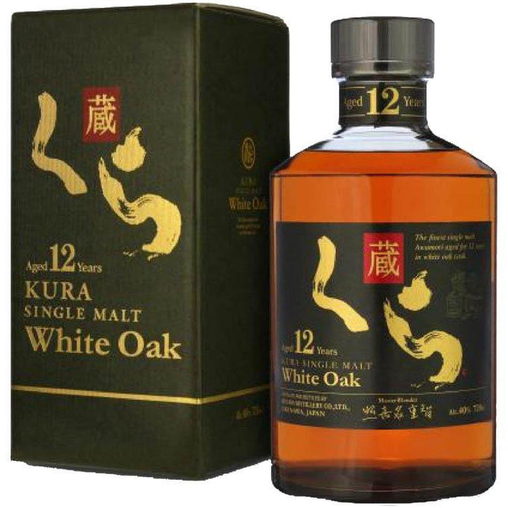 Kura 12 Year Old Single Rice Whisky (720ml  40%)