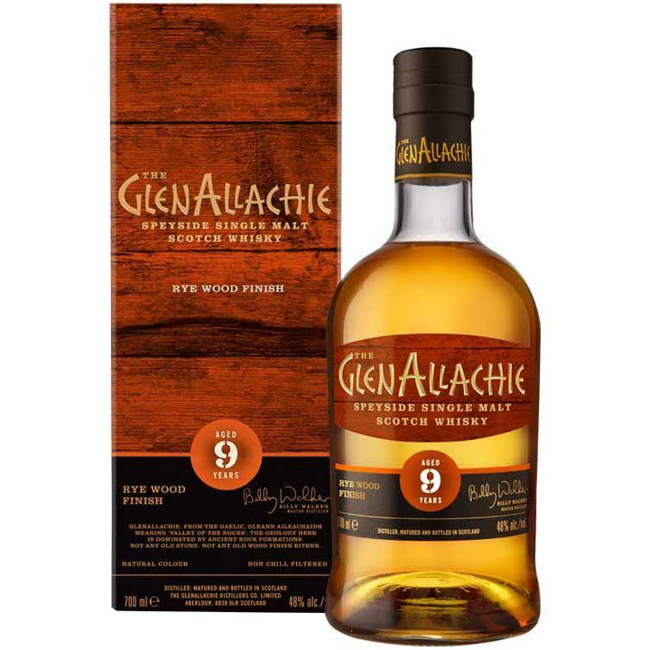The GlenAllachie 9 Year Old Rye Wood Finish Single Malt Scotch Whisky (700ml/ 48%) - WhiskyDirect.com.au